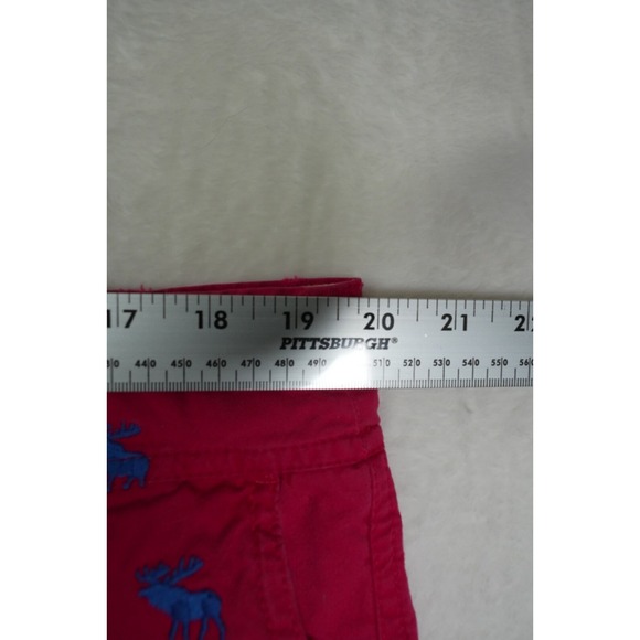 Abercrombie & Fitch‎ Shorts Mens XL Red Moose All over Print Bermuda Baggy - Picture 7 of 8